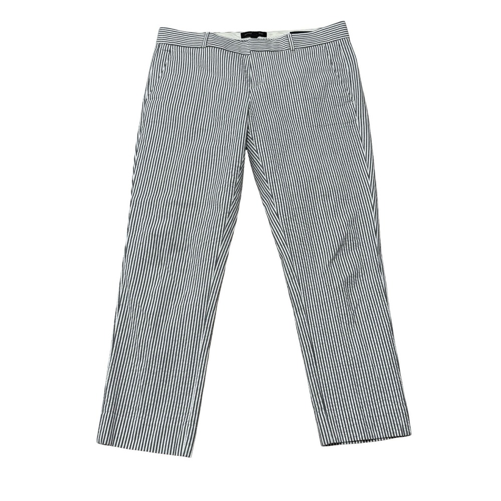 Banana Republic Women's Seersucker Pants Stripe‎ Stretch Cotton Avery 6P 32 x 25